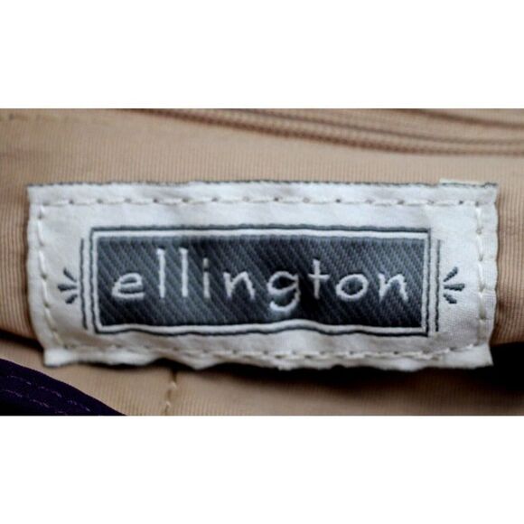 LARGE ELLINGTON PURPLE NYLON DOUBLE HANDLES SHOULDER BAG HANDBAG TOTE HOBO PURSE - Picture 12 of 16